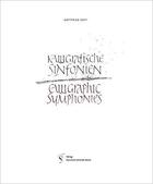 Couverture du livre « Kalligraphic symphonies /anglais/allemand » de Schmidt aux éditions Hermann Schmidt