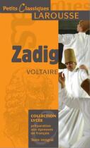 Couverture du livre « Zadig » de Voltaire aux éditions Larousse