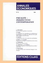 Couverture du livre « Fiscalité ; perspectives contemporaines » de Annales Economiques De L'Universite De Clermont Ferrand aux éditions Cujas