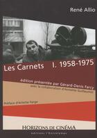 Couverture du livre « Les carnets t.1 ; 1958-1975 » de Rene Allio aux éditions L'entretemps