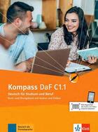 Couverture du livre « Kompass daf ; C1.1 ; livre et cahier d'activités (audios et vidéos inclus) » de Hans Peter Richter aux éditions Klett Editions