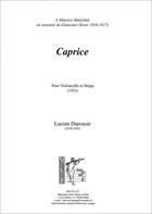 Couverture du livre « Caprice ; pour violoncelle et harpe (1921) » de Lucien Durosoir aux éditions Megep