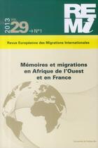 Couverture du livre « Memoire Et Migration » de  aux éditions Pu De Rennes