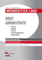 Couverture du livre « Droit administratif (10e édition) » de Marie-Christine Rouault aux éditions Gualino Editeur