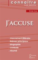 Couverture du livre « J'accuse, de Zola ; fiche de lecture » de  aux éditions Editions Du Cenacle