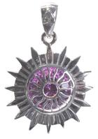 Couverture du livre « Medaille chakra sahasrara argent 925 avec amethyste (synth.) - 2 cm » de  aux éditions Dg-exodif