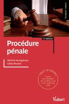 Couverture du livre « Procédure pénale (5e édition) » de Herzog-Evans Martine et Gildas Roussel aux éditions Vuibert