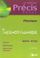 Couverture du livre « Precis thermodynamique mpsi. pcsi » de Queyrel aux éditions Breal