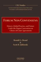 Couverture du livre « Forum Non Conveniens: History, Global Practice, and Future under the H » de Jablonski Scott R aux éditions Oxford University Press Usa