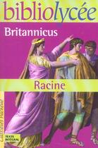 Couverture du livre « Britannicus » de Jean Racine aux éditions Hachette Education