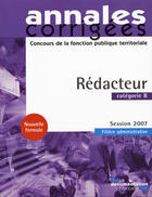 Couverture du livre « Rédacteur (édition 2007) » de  aux éditions Documentation Francaise