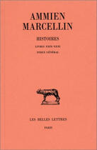 Couverture du livre « Histoires t.6 ; livres XXIX-XXXI, index général » de Ammien Marcellin aux éditions Belles Lettres