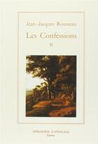 Couverture du livre « Les confessions Tome 2 » de Jean-Jacques Rousseau aux éditions Actes Sud