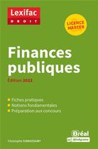 Couverture du livre « Finances publiques - edition 2022 » de Sinnassamy C. aux éditions Breal