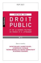 Couverture du livre « Revue du droit public et de la science politique en france et a l'etranger n 5-2021 - entretien avec » de  aux éditions Lgdj