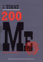 Couverture du livre « REVUE L'HOMME N.200 » de Revue L'Homme aux éditions Revue L'homme