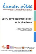 Couverture du livre « Sport et depassement de soi » de  aux éditions Lumen Vitae