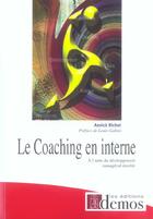 Couverture du livre « Coaching En Interne » de Annick Richet aux éditions Demos