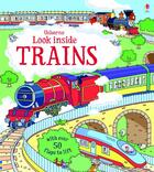 Couverture du livre « Look inside : trains » de Alex Frith aux éditions Usborne
