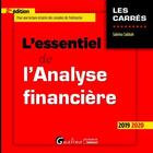 Couverture du livre « L'essentiel de l'analyse financière (édition 2019/2020) » de Sabrina Sabbah aux éditions Gualino