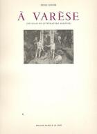 Couverture du livre « A Varèse » de Denis Roche aux éditions William Blake & Co