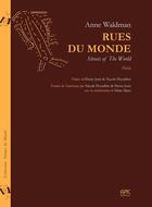 Couverture du livre « Rues du monde » de Anne Waldman aux éditions Apic Editions