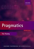Couverture du livre « Pragmatics » de Huang Yan aux éditions Oup Oxford