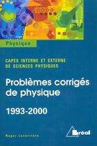 Couverture du livre « Problemes de physique » de Laverriere aux éditions Breal
