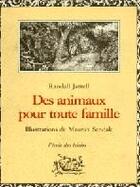 Couverture du livre « Des animaux pour toute la famille » de Maurice Sendak et Randall Jarrell aux éditions Ecole Des Loisirs