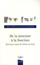 Couverture du livre « De la structure à la fonction » de David Soldini et Norberto Bobbio aux éditions Dalloz