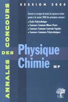 Couverture du livre « Annales H & K 2000 Physique Chimie Mp » de Sebastien Desreux aux éditions H & K