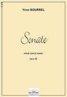 Couverture du livre « Sonate pour cor et piano (edition fac simile) » de Bourrel Yvon aux éditions Delatour