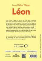Couverture du livre « Leon audio » de Leon Walter Tillage aux éditions Ecole Des Loisirs