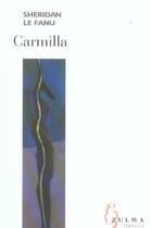 Couverture du livre « Carmilla » de Joseph Sheridan Le Fanu aux éditions Zulma