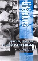 Couverture du livre « Paroles, langues et silences en héritage » de Andriot-Saillant Car aux éditions Pu De Clermont Ferrand