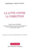 Couverture du livre « Lutte contre la corruption » de Frederique Farouz-Chopin aux éditions Pu De Perpignan