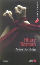 Couverture du livre « Point de fuite » de Hilary Norman aux éditions Presses De La Cite