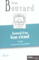 Couverture du livre « Journal D'Un Bon Vivant » de Bouvard Philippe aux éditions Hors Collection