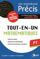 Couverture du livre « Tout-en-un mathématiques PT » de Daniel Guinin aux éditions Breal