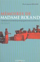 Couverture du livre « Memoires De Madame Roland » de Philipon. Marie aux éditions Cosmopole