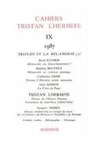 Couverture du livre « Cahiers Tristan L'Hermite. 1987, N  9 » de Cahiers Tristan L'He aux éditions Classiques Garnier