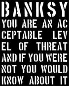 Couverture du livre « Banksy ; you are an acceptable level of threat » de Banksy aux éditions Gingko Press