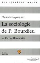 Couverture du livre « Premières leçons sur la sociologie de P. Bourdieu » de Patrice Bonnewitz aux éditions Belin Education