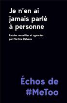 Couverture du livre « Je n'en ai jamais parlé à personne ; échos de #MeToo » de Martine Delvaux aux éditions Remue Menage