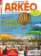 Couverture du livre « Arkeo junior n 281 les grandes inventions - fevrier 2020 » de  aux éditions Arkeo Junior