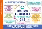 Couverture du livre « 365 unes de journaux ; à hurler de rire (édition 2019) » de Marc De Saran aux éditions Editions 365