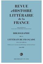 Couverture du livre « Bibliographie de la litterature francaise - 2019, annee 2018 » de Alain Genetiot aux éditions Classiques Garnier
