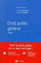 Couverture du livre « Droit public général (8e édition) » de Collectif Lexisnexis et Michel De Viliers et Thibaut De Berranger aux éditions Lexisnexis
