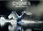 Couverture du livre « Cygnes blanche elegance calendrier mural 2020 din a3 horizontal - les plus belles photos de cygn » de Philippe Henry aux éditions Calvendo