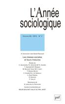 Couverture du livre « Annee sociologique 2019, vol.69(2) » de  aux éditions Puf